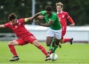 10 October 2017; Jonathan Afolabi of Republic of Ireland in action against Strahinja Bosnjak of Serbia during the UEFA European U19 Championship Qualifier match between Republic of Ireland and Serbia at RSC in Waterford. Photo by Matt Browne/Sportsfile