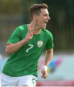 10 October 2017; Lee O'Connor of Republic of Ireland celebrates after scoring against Serbia during the UEFA European U19 Championship Qualifier match between Republic of Ireland and Serbia at RSC in Waterford. Photo by Matt Browne/Sportsfile
