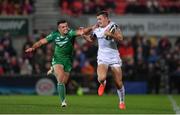 6 October 2017; Jacob Stockdale of Ulster is tackled by Cian Kelleher of Connacht during the Guinness PRO14 Round 6 match between Ulster and Connacht at  the Kingspan Stadium in Belfast. Photo by Ramsey Cardy/Sportsfile