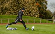 10 October 2017; Ian Keatley of Munster practices his place kicking during Munster Rugby Squad Training at the University of Limerick in Limerick. Photo by Diarmuid Greene/Sportsfile
