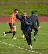 10 October 2017; Simon Zebo of Munster celebrates after nutmegging a team-mate during Munster Rugby Squad Training at University of Limerick in Limerick. Photo by Diarmuid Greene/Sportsfile