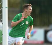10 October 2017; Lee O'Connor of Republic of Ireland celebrates after scoring against Serbia during the UEFA European U19 Championship Qualifier match between Republic of Ireland and Serbia at RSC in Waterford. Photo by Matt Browne/Sportsfile