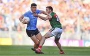 17 September 2017; Diarmuid Connolly of Dublin in action against Kevin McLoughlin of Mayo during the GAA Football All-Ireland Senior Championship Final match between Dublin and Mayo at Croke Park in Dublin. Photo by Brendan Moran/Sportsfile