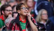 17 September 2017; A Mayo supporter looks on during the GAA Football All-Ireland Senior Championship Final match between Dublin and Mayo at Croke Park in Dublin. Photo by Brendan Moran/Sportsfile