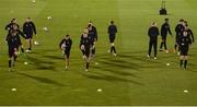 10 October 2017; Dundalk players warm-up prior to the Irish Daily Mail FAI Cup Semi-Final Replay match between Shamrock Rovers and Dundalk at Tallaght Stadium in Tallaght, Dublin. Photo by Seb Daly/Sportsfile