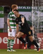 10 October 2017; Robbie Benson of Dundalk celebrates after scoring his side's second goal during the Irish Daily Mail FAI Cup Semi-Final Replay match between Shamrock Rovers and Dundalk at Tallaght Stadium in Tallaght, Dublin. Photo by Seb Daly/Sportsfile