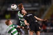 10 October 2017; Jamie McGrath of Dundalk in action against Ryan Connolly left, and Gary Shaw of Shamrock Rovers during the Irish Daily Mail FAI Cup Semi-Final Replay match between Shamrock Rovers and Dundalk at Tallaght Stadium in Tallaght, Dublin. Photo by Seb Daly/Sportsfile