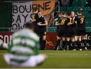 10 October 2017; Dundalk players celebrate after Robbie Benson scored their second goal during the Irish Daily Mail FAI Cup Semi-Final Replay match between Shamrock Rovers and Dundalk at Tallaght Stadium in Tallaght, Dublin. Photo by Stephen McCarthy/Sportsfile