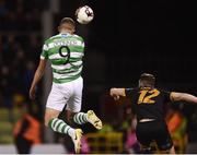 10 October 2017; Michael O’Connor of Shamrock Rovers heads to scores his side's second goal during the Irish Daily Mail FAI Cup Semi-Final Replay match between Shamrock Rovers and Dundalk at Tallaght Stadium in Tallaght, Dublin. Photo by Seb Daly/Sportsfile