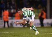 10 October 2017; Michael O’Connor of Shamrock Rovers turns to celebrate after scoring his side's second goal during the Irish Daily Mail FAI Cup Semi-Final Replay match between Shamrock Rovers and Dundalk at Tallaght Stadium in Tallaght, Dublin. Photo by Seb Daly/Sportsfile