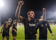10 October 2017; David McMillan of Dundalk celebrates after scoring his side's third goal during the Irish Daily Mail FAI Cup Semi-Final Replay match between Shamrock Rovers and Dundalk at Tallaght Stadium in Tallaght, Dublin. Photo by Seb Daly/Sportsfile