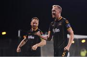 10 October 2017; Chris Shields of Dundalk celebrates following his side's victory during the Irish Daily Mail FAI Cup Semi-Final Replay match between Shamrock Rovers and Dundalk at Tallaght Stadium in Tallaght, Dublin. Photo by Seb Daly/Sportsfile