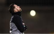 10 October 2017; Shamrock Rovers manager Stephen Bradley during the closing stages of extra-time of the Irish Daily Mail FAI Cup Semi-Final Replay match between Shamrock Rovers and Dundalk at Tallaght Stadium in Tallaght, Dublin. Photo by Stephen McCarthy/Sportsfile