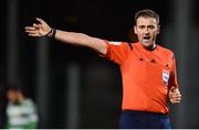 10 October 2017; Referee Paul McLaughlin during the Irish Daily Mail FAI Cup Semi-Final Replay match between Shamrock Rovers and Dundalk at Tallaght Stadium in Tallaght, Dublin. Photo by Stephen McCarthy/Sportsfile