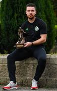 12 October 2017; Brandon Miele of Shamrock Rovers with his SSE Airtricity/SWAI Player of the Month Award for September 2017 at SRFC Academy, Roadstone Sports Facility, in Kingswood Cross, Dublin. Photo by Eóin Noonan/Sportsfile