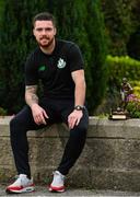 12 October 2017; Brandon Miele of Shamrock Rovers with his SSE Airtricity/SWAI Player of the Month Award for September 2017 at SRFC Academy, Roadstone Sports Facility, in Kingswood Cross, Dublin. Photo by Eóin Noonan/Sportsfile