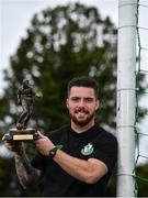 12 October 2017; Brandon Miele of Shamrock Rovers with his SSE Airtricity/SWAI Player of the Month Award for September 2017 at SRFC Academy, Roadstone Sports Facility, in Kingswood Cross, Dublin. Photo by Eóin Noonan/Sportsfile