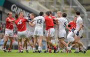 5 August 2012; Cork and Kildare players involved in an altercation during the second half. GAA Football All-Ireland Senior Championship Quarter-Final, Cork v Kildare, Croke Park, Dublin. Picture credit: Dáire Brennan / SPORTSFILE