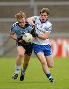 5 August 2012; Shane Cunningham, Dublin, in action against Fergal McKeogh, Monaghan. Electric Ireland GAA Football All-Ireland Minor Championship Quarter-Final, Dublin v Monaghan, Páirc Esler, Newry, Co. Down. Picture credit: Oliver McVeigh / SPORTSFILE