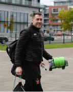 10 October 2017; Brian Gartland of Dundalk arrives prior to the Irish Daily Mail FAI Cup Semi-Final Replay match between Shamrock Rovers and Dundalk at Tallaght Stadium in Tallaght, Dublin. Photo by Seb Daly/Sportsfile