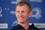 13 October 2017; Leinster head coach Leo Cullen during a press conference at the RDS Arena in Dublin. Photo by Ramsey Cardy/Sportsfile