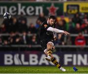 13 October 2017; Elliot Daly of Wasps kicks a penalty during the European Rugby Champions Cup Pool 1 Round 1 match between Ulster and Wasps at Kingspan Stadium in Belfast. Photo by David Fitzgerald/Sportsfile