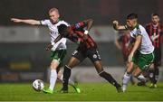 13 October 2017; Ismahil Akinade of Bohemians in action against Stephen Dooley of Cork City during the SSE Airtricity League Premier Division match between Bohemians and Cork City at Dalymount Park in Dublin. Photo by Eóin Noonan/Sportsfile