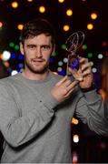 13 October 2017; Galway's David Burke with his Hurling Personality Award at the Gaelic Writers Association Awards 2017 at the Jackson Court Hotel, Harcourt Street, in Dublin. Photo by Piaras Ó Mídheach/Sportsfile