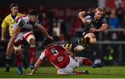 13 October 2017; Dan Robson of Wasps is tackled by Iain Henderson of Ulster during the European Rugby Champions Cup Pool 1 Round 1 match between Ulster and Wasps at Kingspan Stadium in Belfast. Photo by David Fitzgerald/Sportsfile