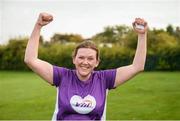 14 October 2017; Vhi's Sarah McDonagh after finishing the Malahide parkrun where Vhi ambassador and Olympian David Gillick also took part as Vhi hosted a special event to celebrate their partnership with parkrun Ireland. David was on hand to lead the warm up for parkrun participants before completing the 5km course alongside newcomers and seasoned parkrunners alike. Vhi provided walkers, joggers, runners and volunteers at Malahide parkrun with a variety of refreshments in the Vhi Relaxation Area at the finish line. A qualified physiotherapist was also available to guide participants through a post event stretching routine to ease those aching muscles. parkruns take place over a 5km course weekly, are free to enter and are open to all ages and abilities, providing a fun and safe environment to enjoy exercise. To register for a parkrun near you visit www.parkrun.ie. New registrants should select their chosen event as their home location. You will then receive a personal barcode which acts as your free entry to any parkrun event worldwide. Photo by Cody Glenn/Sportsfile