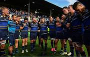 14 October 2017; Rhys Ruddock of Leinster speaks to his teammates following the European Rugby Champions Cup Pool 3 Round 1 match between Leinster and Montpellier at the RDS Arena in Dublin. Photo by Ramsey Cardy/Sportsfile