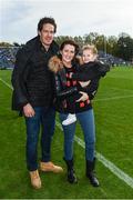 14 October 2017; Former Leinster player Mike McCarthy with his wife Jessica and daughter Lola during the European Rugby Champions Cup Pool 3 Round 1 match between Leinster and Montpellier at the RDS Arena in Dublin. Photo by Stephen McCarthy/Sportsfile