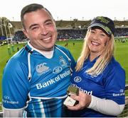 14 October 2017; Leinster supporter William O'Reilly who proposed to Emma McEvoy, from Wexford, at half-time of the European Rugby Champions Cup Pool 3 Round 1 match between Leinster and Montpellier at the RDS Arena in Dublin. Photo by Matt Browne/Sportsfile