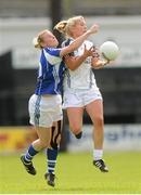 6 August 2012; Kate Leahy, Kildare, in action against Mary Kirwan, Laois. TG4 All-Ireland Ladies Football Senior Championship Qualifier Round 1, Kildare v Laois, St. Brendan’s Park, Birr, Co. Offaly. Picture credit: Pat Murphy / SPORTSFILE