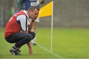 6 August 2012; Laois manager Joe Higgins during the final minute of the game. TG4 All-Ireland Ladies Football Senior Championship Qualifier Round 1, Kildare v Laois, St. Brendan’s Park, Birr, Co. Offaly. Picture credit: Pat Murphy / SPORTSFILE