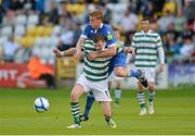 6 August 2012; Ciaran Kilduff, Shamrock Rovers, is fouled by Robert Kluciar, Limerick FC. EA Sports Cup Semi-Final, Shamrock Rovers v Limerick FC, Tallaght Stadium, Tallaght, Dublin. Picture credit: Barry Cregg / SPORTSFILE