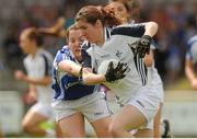6 August 2012; Denise Tierney, Kildare, in action against Martha Kirwan, Laois. TG4 All-Ireland Ladies Football Senior Championship Qualifier Round 1, Kildare v Laois, St. Brendan’s Park, Birr, Co. Offaly. Picture credit: Pat Murphy / SPORTSFILE