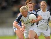 6 August 2012; Donna Berry, Kildare, in action against Anna Moore, Laois. TG4 All-Ireland Ladies Football Senior Championship Qualifier Round 1, Kildare v Laois, St. Brendan’s Park, Birr, Co. Offaly. Picture credit: Pat Murphy / SPORTSFILE