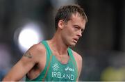 8 August 2012; Ireland's Alistair Cragg after his heat of the men's 5000m where he finished in 17th place but failed to progress to the final. London 2012 Olympic Games, Athletics, Olympic Stadium, Olympic Park, Stratford, London, England. Picture credit: Brendan Moran / SPORTSFILE