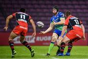 14 October 2017; Eoin McKeon of Connacht in action against Axel Muller, left, and Vincent Debaty of Oyonnax during the European Rugby Challenge Cup Pool 5 Round 1 match between Oyonnax and Connacht at Stade de Geneve in Geneva, Switzerland. Photo by Sam Barnes/Sportsfile