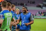 14 October 2017; Bundee Aki of Connacht congratulates his teammates following the European Rugby Challenge Cup Pool 5 Round 1 match between Oyonnax and Connacht at Stade de Geneve in Geneva, Switzerland. Photo by Sam Barnes/Sportsfile