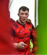 15 October 2017; Munster captain Peter O’Mahony speaks to his players after the European Rugby Champions Cup Pool 4 Round 1 match between Castres Olympique and Munster at Stade Pierre Antoine in Castres, France. Photo by Brendan Moran/Sportsfile