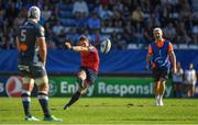 15 October 2017; Ian Keatley of Munster attempts a penalty during the European Rugby Champions Cup Pool 4 Round 1 match between Castres Olympique and Munster at Stade Pierre Antoine in Castres, France. Photo by Brendan Moran/Sportsfile