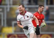 15 October 2017; Patsy Bradley of Slaughtneil reacts after scoring his side's first goal during the AIB Ulster GAA Football Senior Club Championship First Round match between Kilcoo and Slaughtneil at Páirc Esler in Down. Photo by Seb Daly/Sportsfile