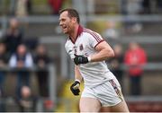 15 October 2017; Patsy Bradley of Slaughtneil reacts after scoring his side's first goal during the AIB Ulster GAA Football Senior Club Championship First Round match between Kilcoo and Slaughtneil at Páirc Esler in Down. Photo by Seb Daly/Sportsfile