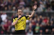 15 October 2017; Referee Niall Cullen, during the AIB Ulster GAA Football Senior Club Championship First Round match between Kilcoo and Slaughtneil at Páirc Esler in Down. Photo by Seb Daly/Sportsfile