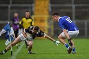 15 October 2017; Michael Metzger of Magheracloone in action against Shane Carey of Scotstown during the Monaghan County Senior Football Championship Final match between Magheracloone and Scotstown at St Tiernach's Park in Monaghan. Photo by Philip Fitzpatrick/Sportsfile