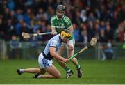 15 October 2017; Tommy Grimes of Na Piarsaigh in action against Graeme Mulcahy of Kilmallock during the Limerick County Senior Hurling Championship Final match between Na Piarsaigh and Kilmallock at the Gaelic Grounds in Limerick. Photo by Diarmuid Greene/Sportsfile