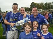 15 October 2017; Shane Carey of Scotstown with supporters after the Monaghan County Senior Football Championship Final match between Magheracloone and Scotstown at St Tiernach's Park in Monaghan. Photo by Philip Fitzpatrick/Sportsfile
