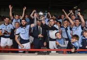 15 October 2017; Cathal King and Podge Kennedy of Na Piarsaigh lift the cup after the Limerick County Senior Hurling Championship Final match between Na Piarsaigh and Kilmallock at the Gaelic Grounds in Limerick. Photo by Diarmuid Greene/Sportsfile